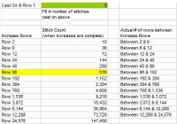 ravelry Circular Shawl Spreadsheet